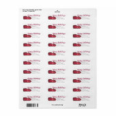 Happy Holidays Cranberry Sauce Address Labels (Vorne)