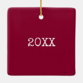 Happy Holidays Cranberry Sauce Weihnachtsessen Keramikornament (Rückseite)