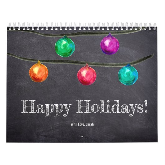 Happy Holidays Custom 12 Fotos monatlich Kalender (Titelbild)