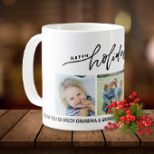Happy Holidays Custom 3 Fotos und Text Kaffeetasse