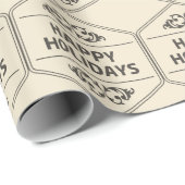 Happy Holidays Custom Background Geschenkpapier (Rolleneckpunkt)