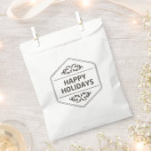 Happy Holidays Custom Background Geschenktütchen (Ausgeschnitten)