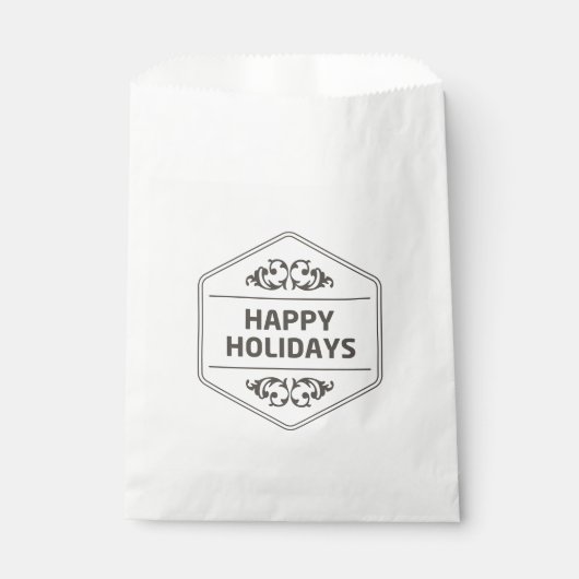 Happy Holidays Custom Background Geschenktütchen (Vorderseite)
