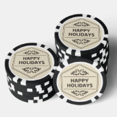 Happy Holidays Custom Background Pokerchips (Stapel)