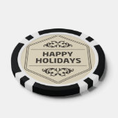 Happy Holidays Custom Background Pokerchips (Einzeln)
