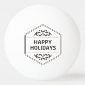 Happy Holidays Custom Background Tischtennisball (Rückseite)