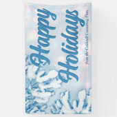 Happy Holidays Custom Beautiful Snowflake Party Banner (Vertikal)