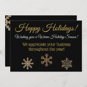 Happy Holidays Custom Business Card Feiertagskarte (Vorne/Hinten)