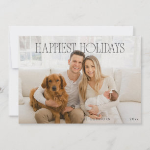Happy Holidays Custom Christmas Family Portrait Feiertagskarte