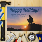 Happy Holidays Custom Construction Company Sunset Postkarte