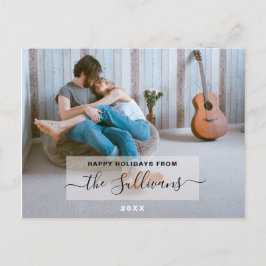 Happy Holidays Custom Family Foto Ferienkarte Postkarte