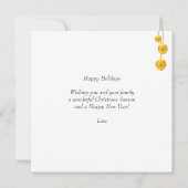 Happy Holidays Custom Family Heart on Red (Rückseite)