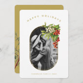 Happy Holidays Custom Foto Familienweihnachtskarte (Vorne/Hinten)