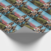 Happy Holidays Custom Foto Geschenkpapier (Ecke)