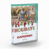 Happy Holidays Custom Foto & Name Foto Block (Links)