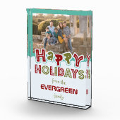 Happy Holidays Custom Foto & Name Foto Block (Rechts)