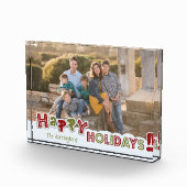Happy Holidays Custom Foto & Name Foto Block (Rechts)