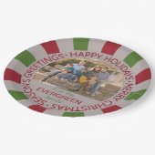 Happy Holidays Custom Foto & Name Paper Teller (Schrägansicht)