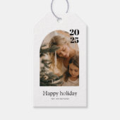 Happy Holidays Custom Foto | Personalisiert Geschenkanhänger (Vorderseite)