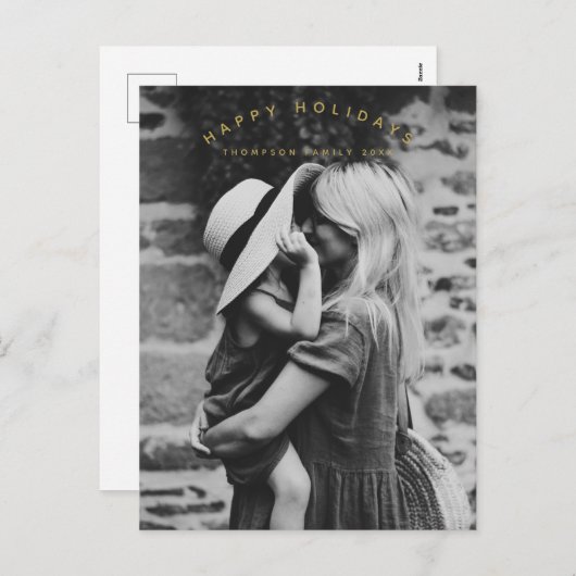 Happy Holidays Custom Foto Weihnachten (Vorne/Hinten)