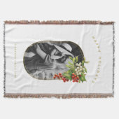 Happy Holidays Custom Foto Weihnachten Decke (Vorderseite)