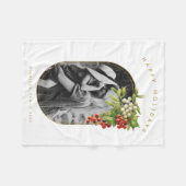 Happy Holidays Custom Foto Weihnachten Fleecedecke (Vorderseite (Horizontal))