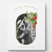 Happy Holidays Custom Foto Weihnachten Fotoplatte (Vorderseite)