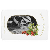 Happy Holidays Custom Foto Weihnachten Magnet (Horizontal)