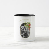 Happy Holidays Custom Foto Weihnachten Tasse (Zentrum)