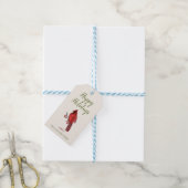 Happy Holidays Custom Kardinal Gift Tags Geschenkanhänger (Mit Garn)