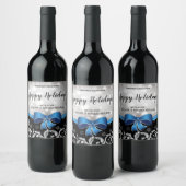 Happy Holidays Custom Wine Flasche Label Weinetikett (Flaschen)