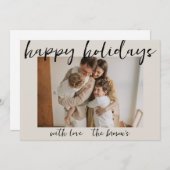 HAPPY HOLIDAYS CUSTOMIZABLE EINFACHE CHRISTMAS CAR EINLADUNG (Vorne/Hinten)