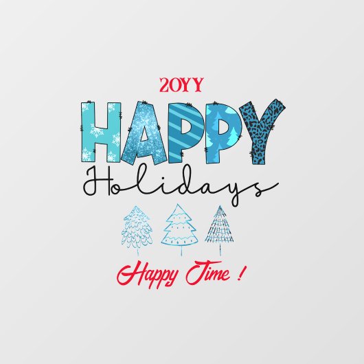 Happy Holidays Customize Fensteraufkleber (Blatt)