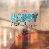 Happy Holidays Customize Fensteraufkleber (Blatt 2)