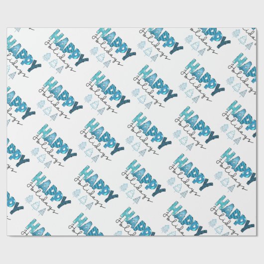 Happy Holidays Customize Geschenkpapier (Flach)