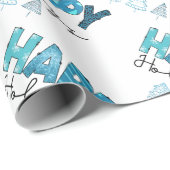 Happy Holidays Customize Geschenkpapier (Rolleneckpunkt)