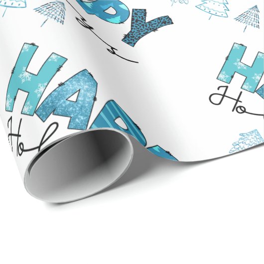 Happy Holidays Customize Geschenkpapier (Rolleneckpunkt)