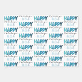 Happy Holidays Customize Geschenkpapier Set (Vorderseite 2)
