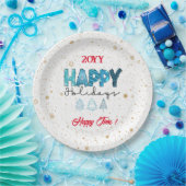 Happy Holidays Customize Pappteller (Party)