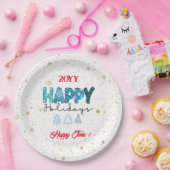 Happy Holidays Customize Pappteller (Party)