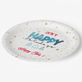 Happy Holidays Customize Pappteller (Schrägansicht)