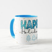 Happy Holidays Customize Tasse (Vorderseite Links)