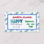 Happy Holidays Customize Visitenkarte (Vorderseite)