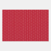 Happy Holidays cute dot stripes red white Geschenkpapier Set (Vorderseite)