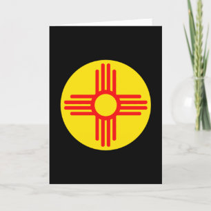 Happy Holidays - Das Zia-Sun-Symbol in New Mexico Karte
