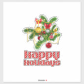 Happy Holidays decal Aufkleber (Blatt)