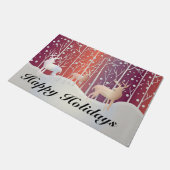 Happy Holidays Dee in Forest Fußmatte (Schrägansicht)