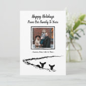 Happy Holidays Deer Card Feiertagskarte (Stehend Vorderseite)