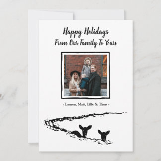 Happy Holidays Deer Card Feiertagskarte
