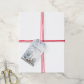 Happy Holidays Deer im Wald Geschenkanhänger (Mit Garn)